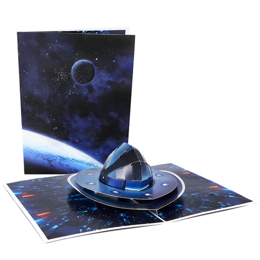 UFO 3D Pop Up Cards With Light