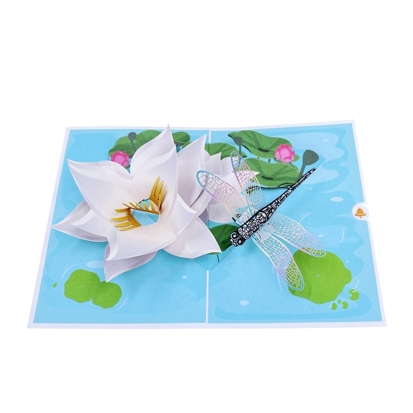 Lotus and Dragonfly Pop Up Card