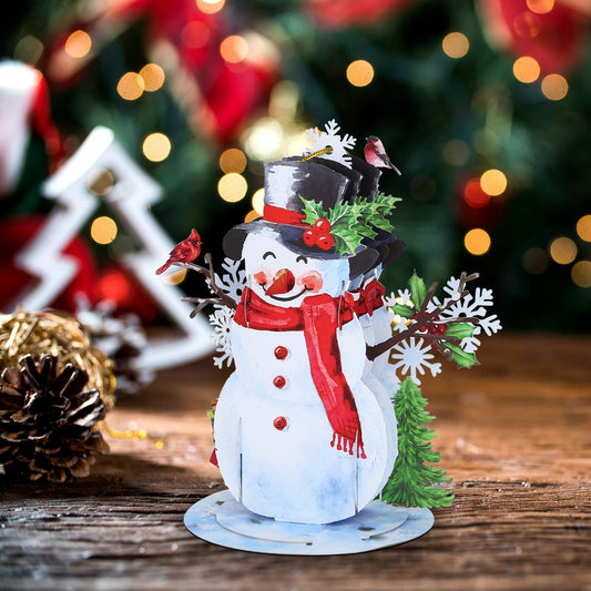 Winter Snowman Pop-Up Ornament