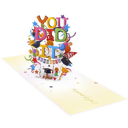 You Did It Graduation Pop-Up Card