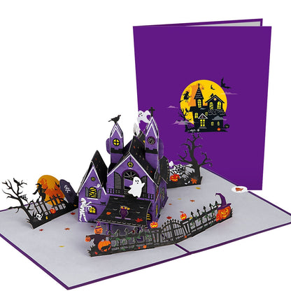 Halloween Haunted House 3D Pop-Up Card