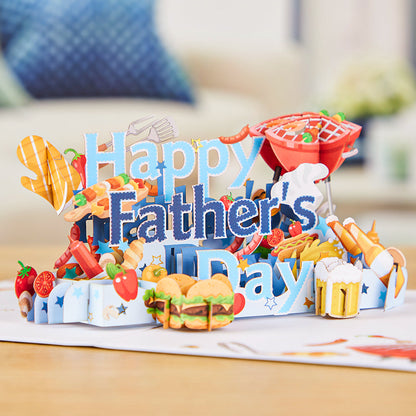 Happy Father's Day Cooking Pop-up Card