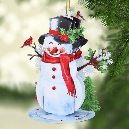 Winter Snowman Pop-Up Ornament