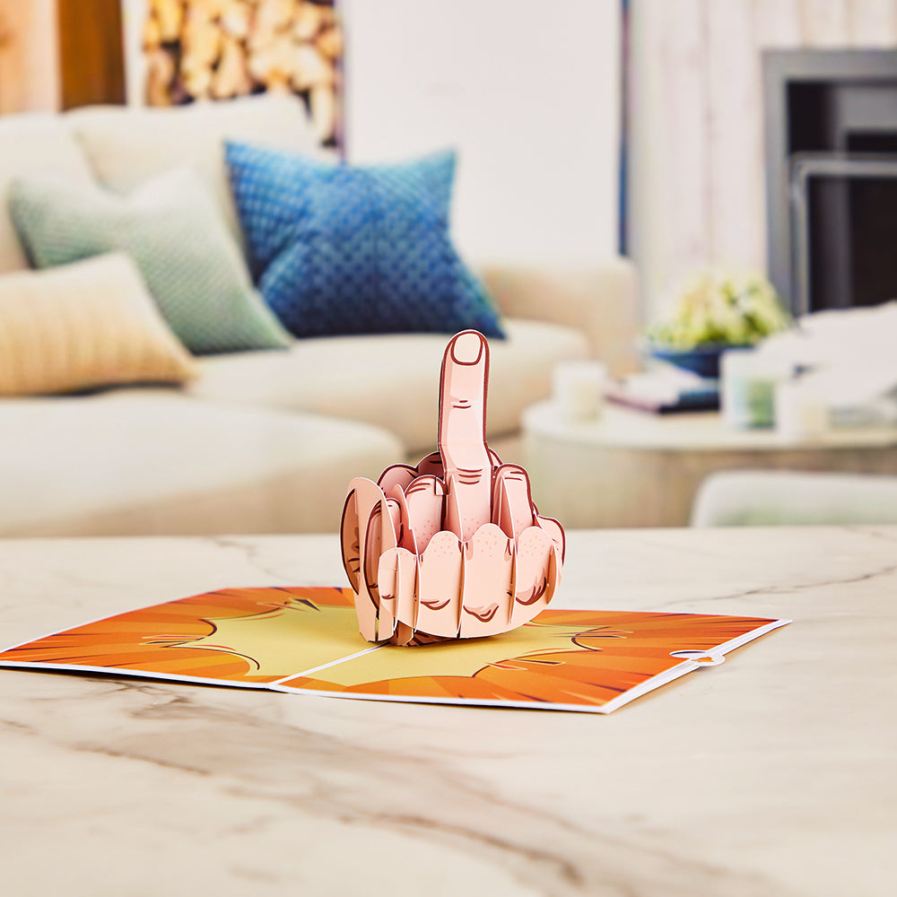 Rude middle finger Pop-Up Card Men