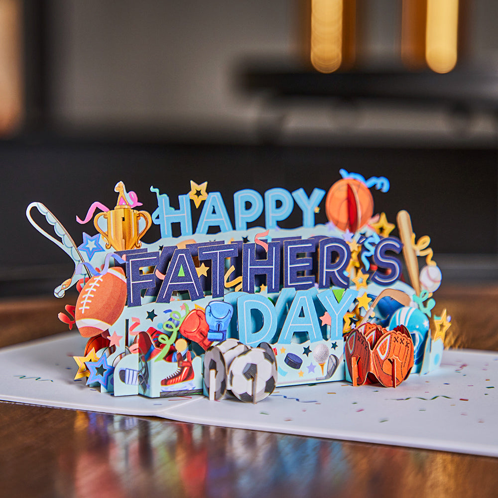 Happy Father's Day Sports Pop-up Card