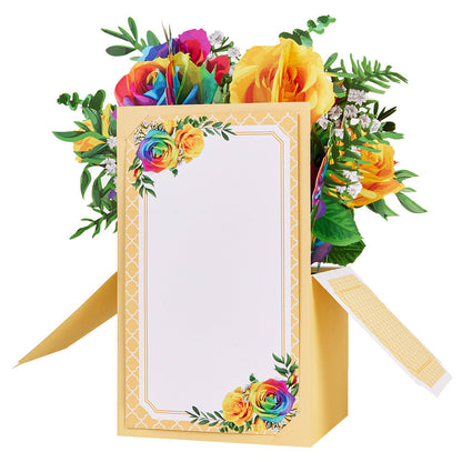 Wild Rainbow Roses Pop-Up Box Card