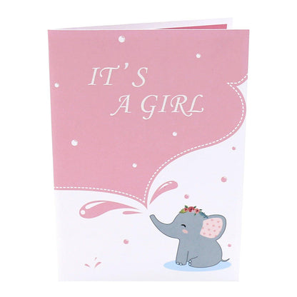 Pink Elephant Pop-Up Card