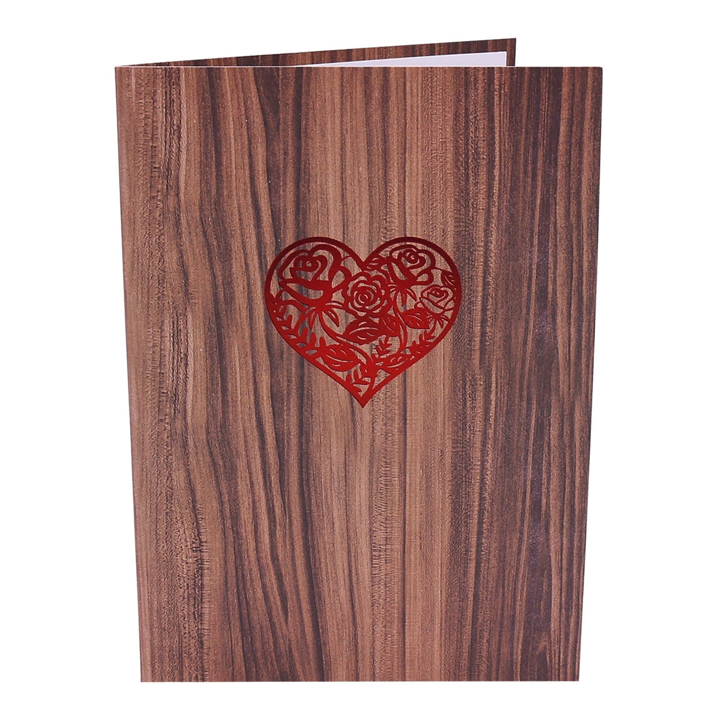 Romantic Wood Love Pop Up Card