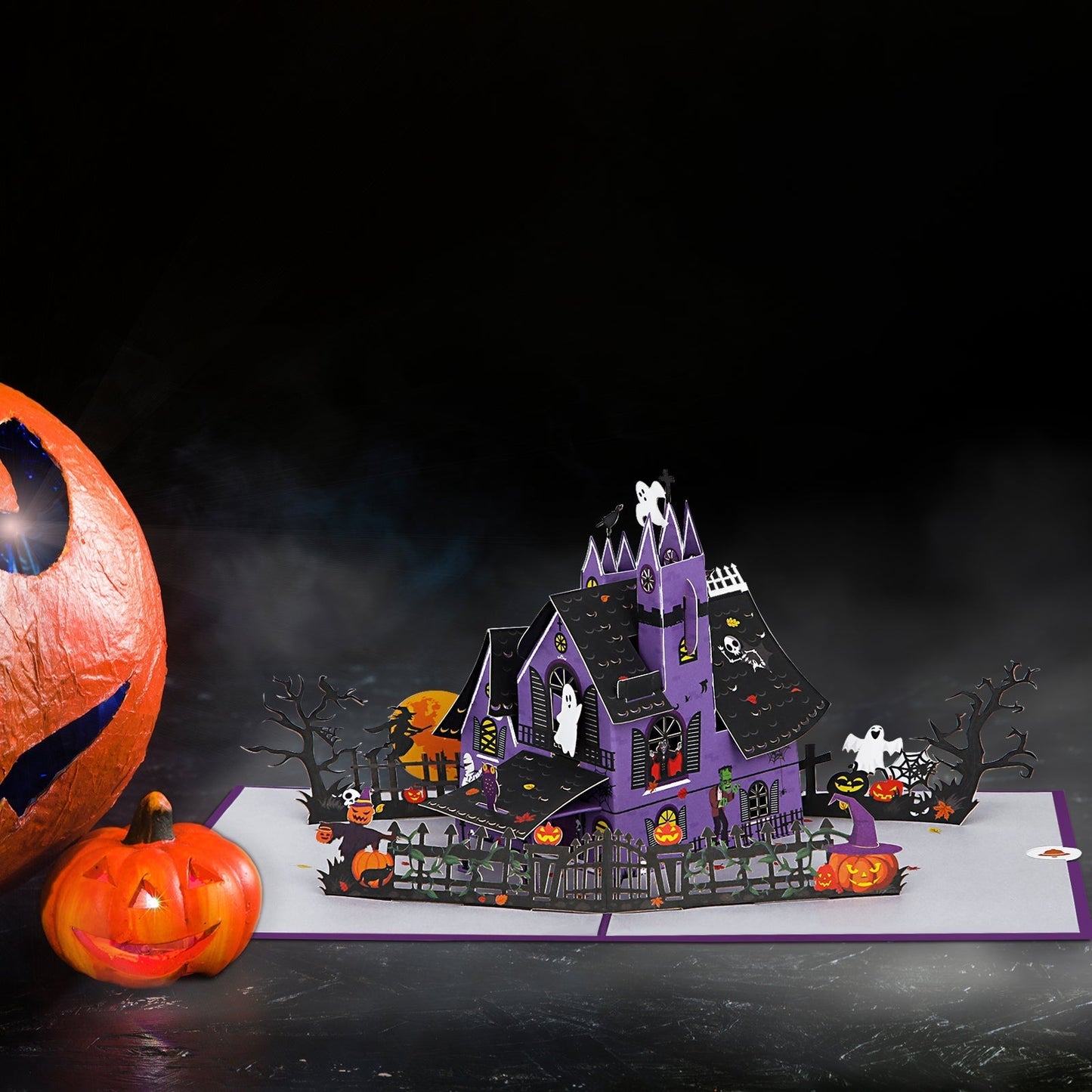 Halloween Haunted House 3D Pop-Up Card