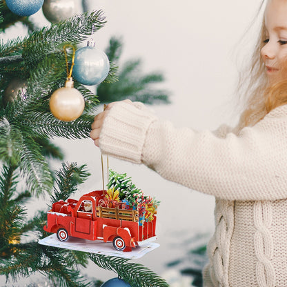 Christmas Truck Pop-Up Ornament