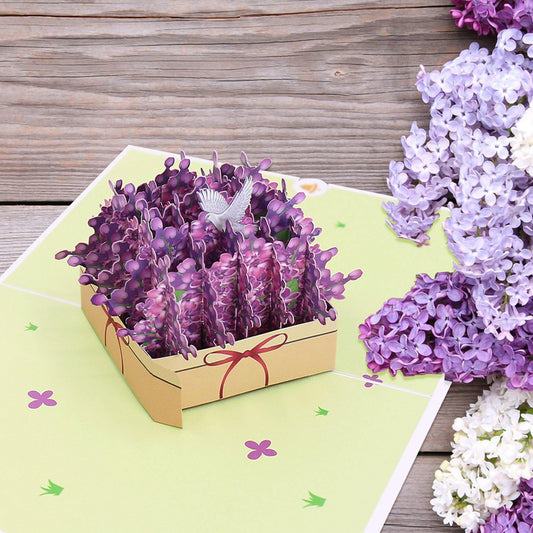 Lilac Gift Box 3D Card