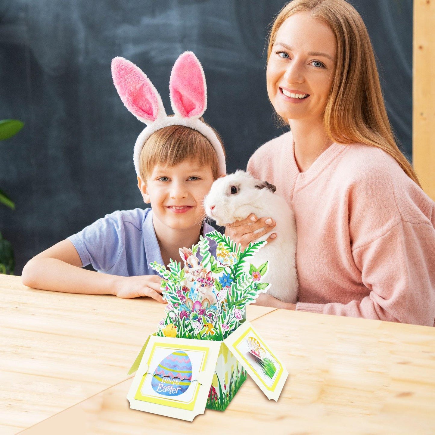 Bunny with Egg Pop-Up Box Card