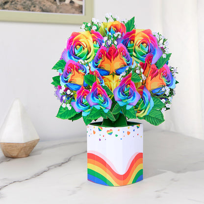 Wild Rainbow Roses Bouquet