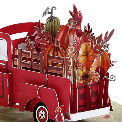 Pumpkin Farm Truck Pop-Up Card