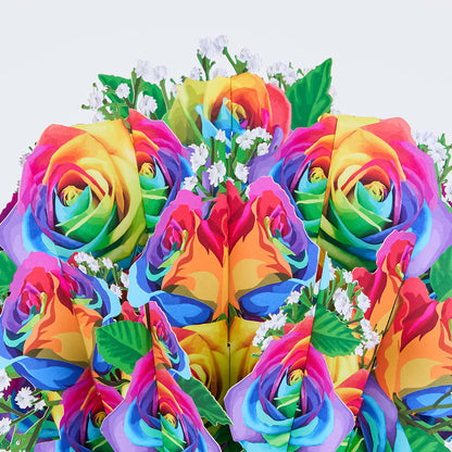 Wild Rainbow Roses Bouquet