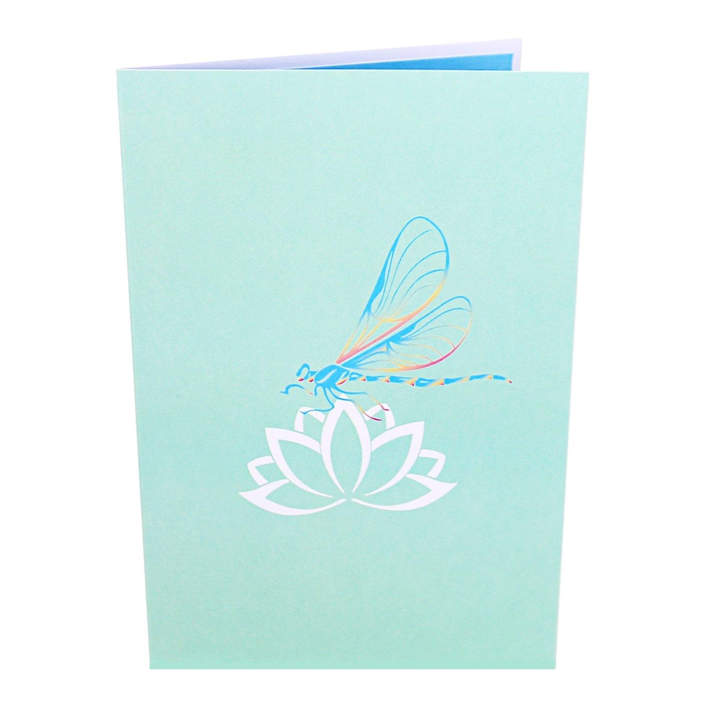 Lotus and Dragonfly Pop Up Card