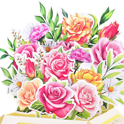 Colorful Floral Pop-Up Box Card