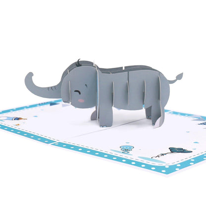 Boy Elephant Pop-Up Card