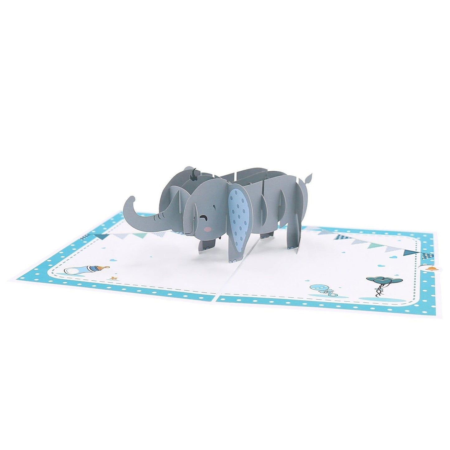 Boy Elephant Pop-Up Card