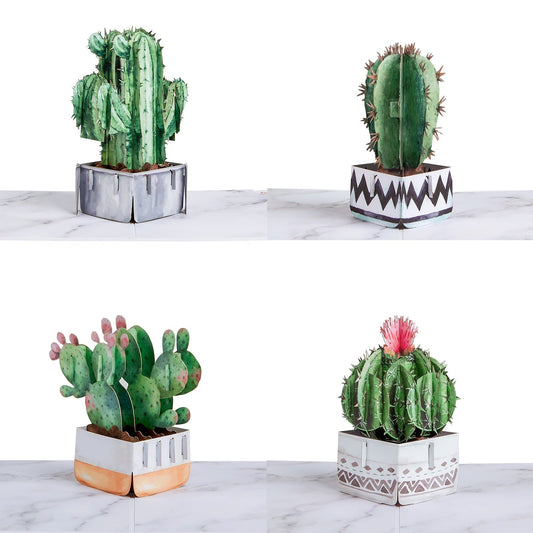 Cactus Pop-Up Cards（4-pack）