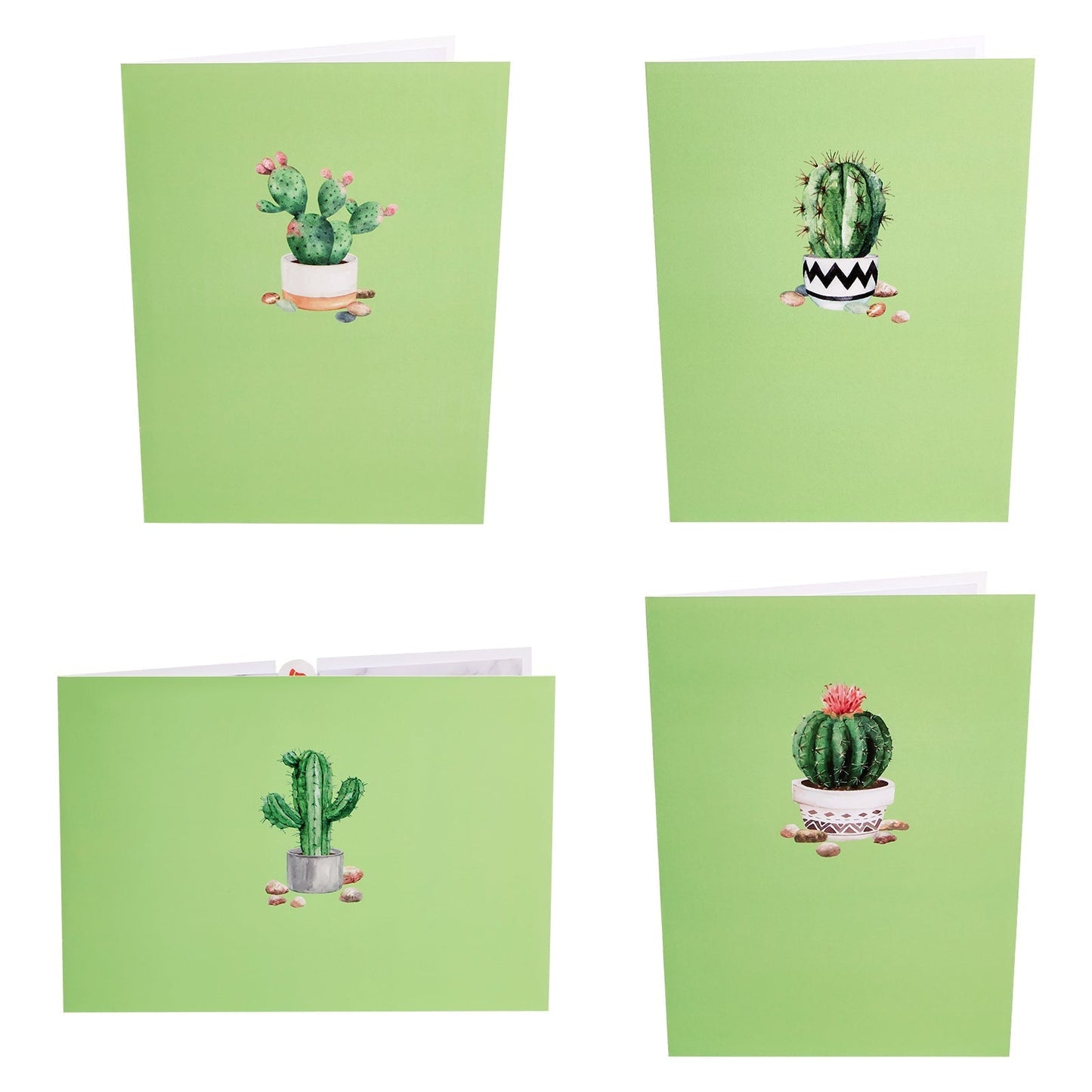 Cactus Pop-Up Cards（4-pack）