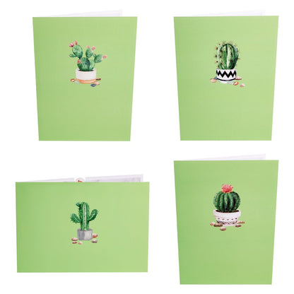 Cactus Pop-Up Cards（4-pack）