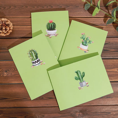 Cactus Pop-Up Cards（4-pack）