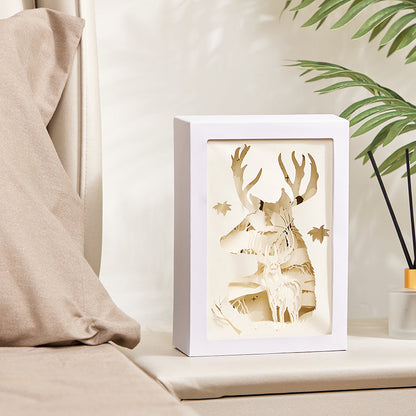 Forest 3D Paper Cut Light Box