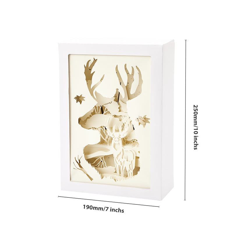 Forest 3D Paper Cut Light Box