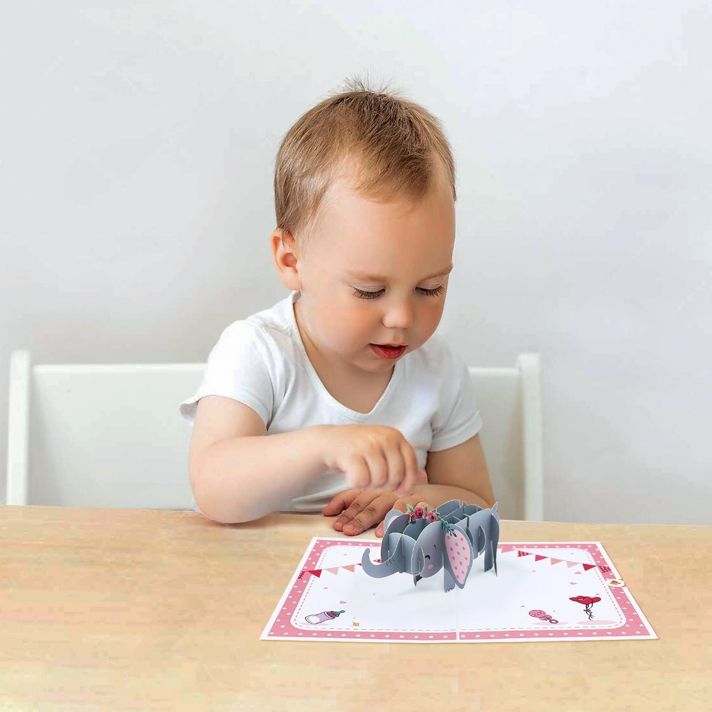 Pink Elephant Pop-Up Card