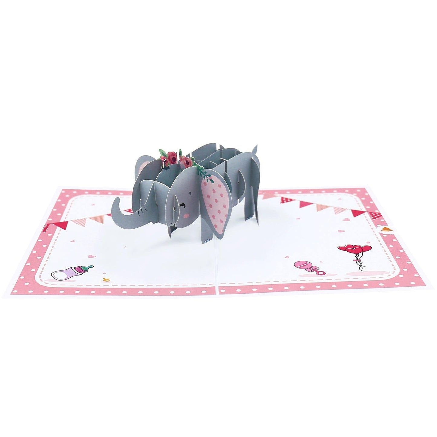 Pink Elephant Pop-Up Card