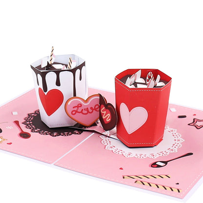 Hot Cocoa Couples Pop-Up Card