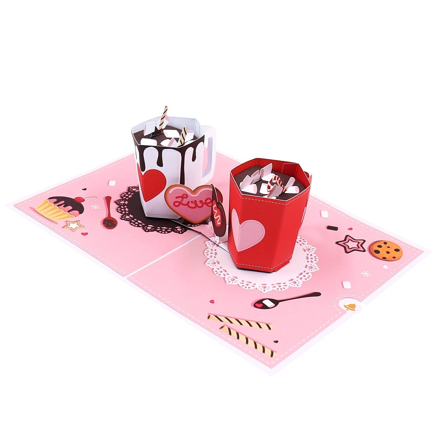 Hot Cocoa Couples Pop-Up Card