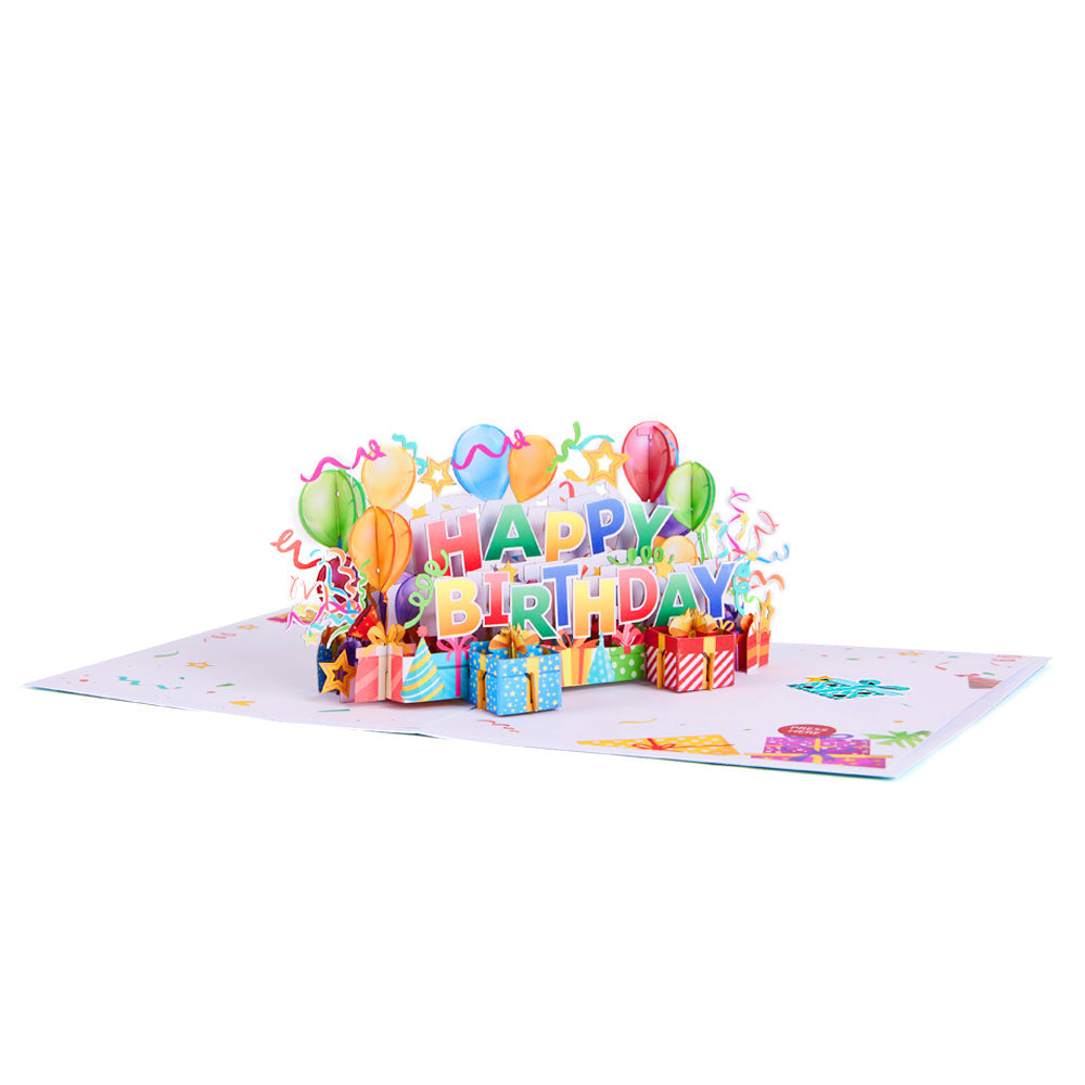 Happy Birthday Lights & Music Pop-Up Card