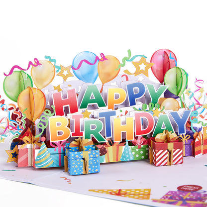 Happy Birthday Lights & Music Pop-Up Card