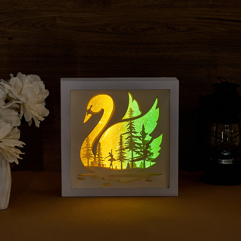    Swan3DPaperCutLightBox2