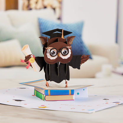 Wise Owl Graduation Pop-up  Card