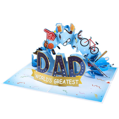 World's Greatest Dad Pop Up Card