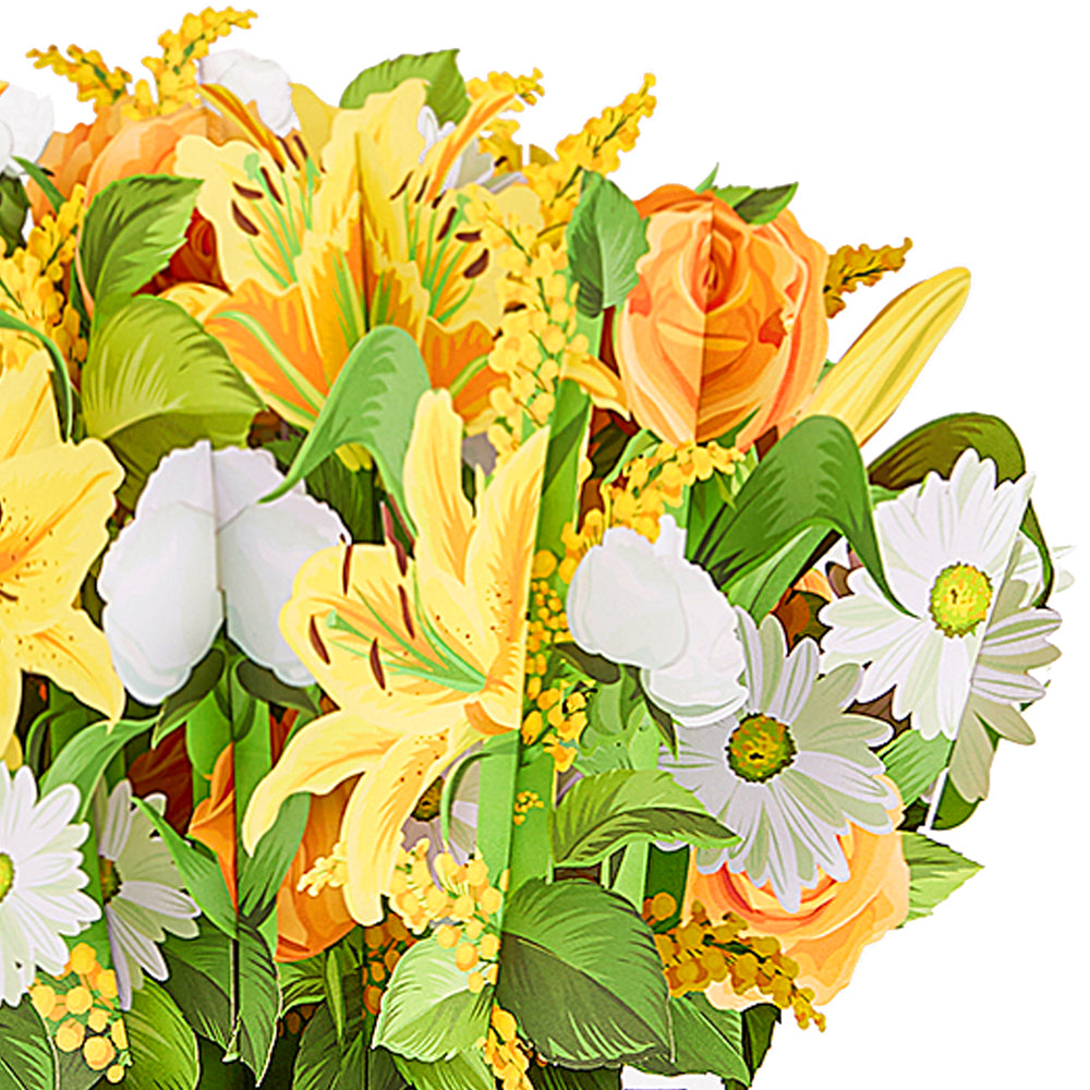 Yellow & White Delight Flower Basket