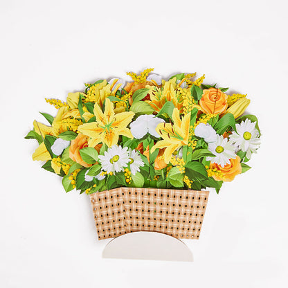 Yellow & White Delight Flower Basket