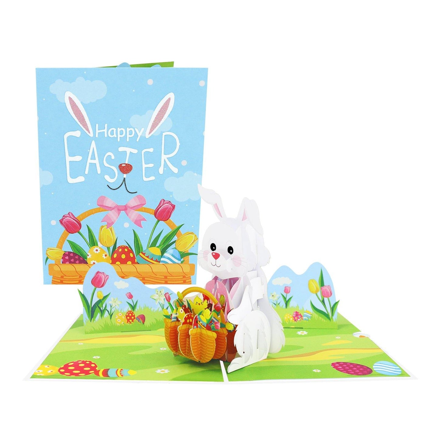 Bunny with Basket Pop-Up Card