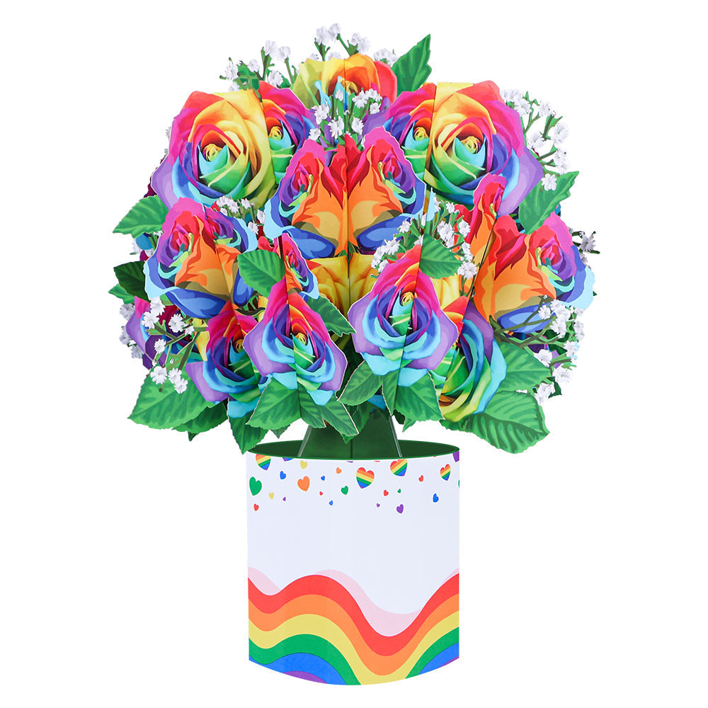 Wild Rainbow Roses Bouquet