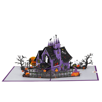 Halloween Haunted House 3D Pop-Up Card