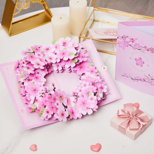 Cherry Blossom Pop Up Card