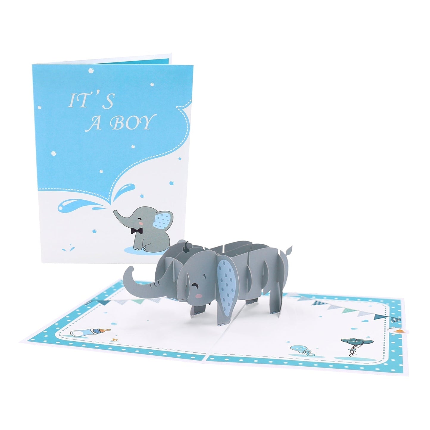 Boy Elephant Pop-Up Card