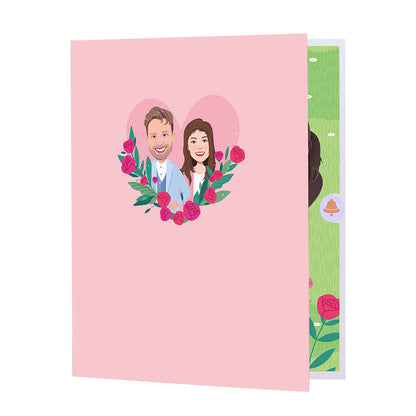 Custom Couples Spring Pop-Up Card