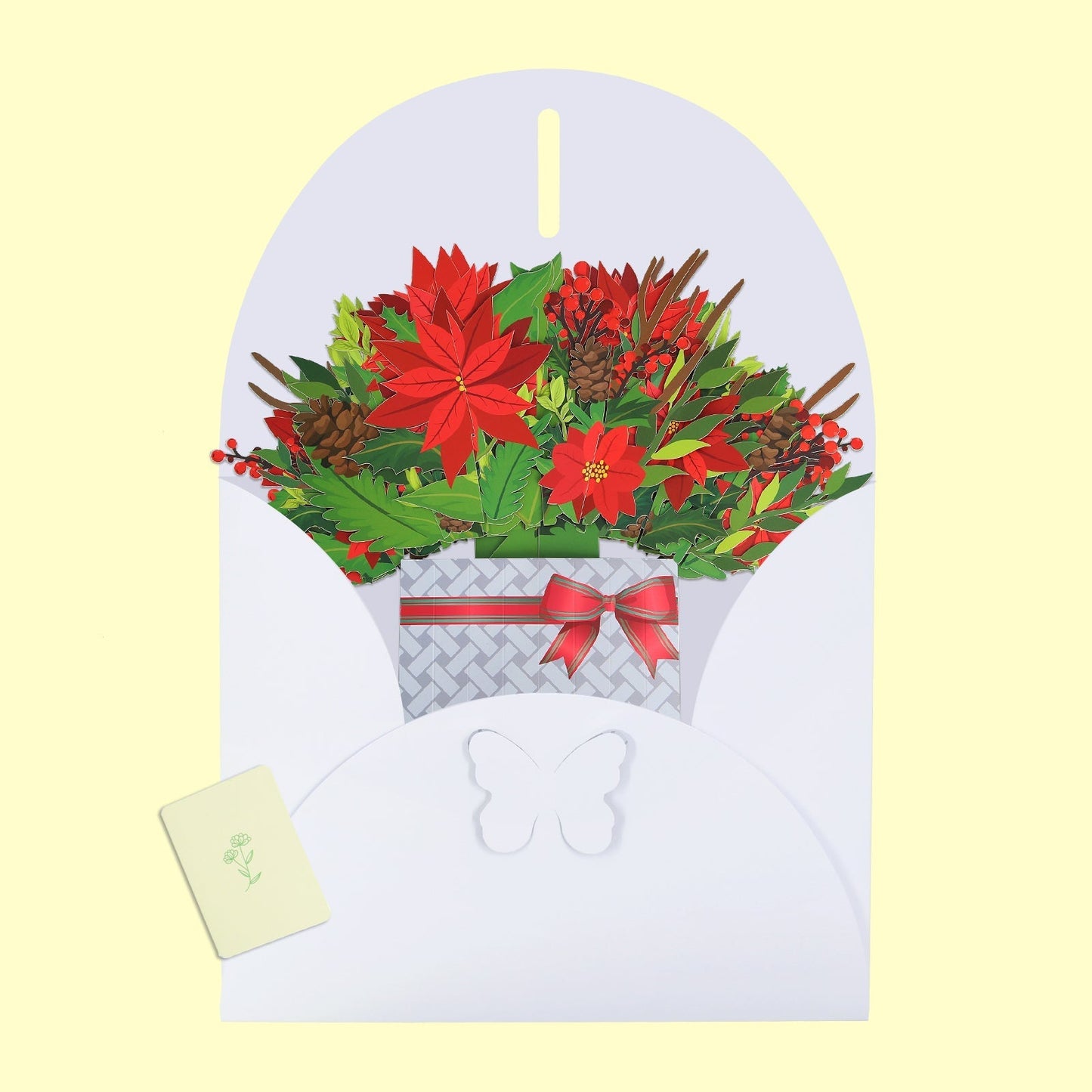 Poinsettia Holiday Pop-Up Flower Bouquet