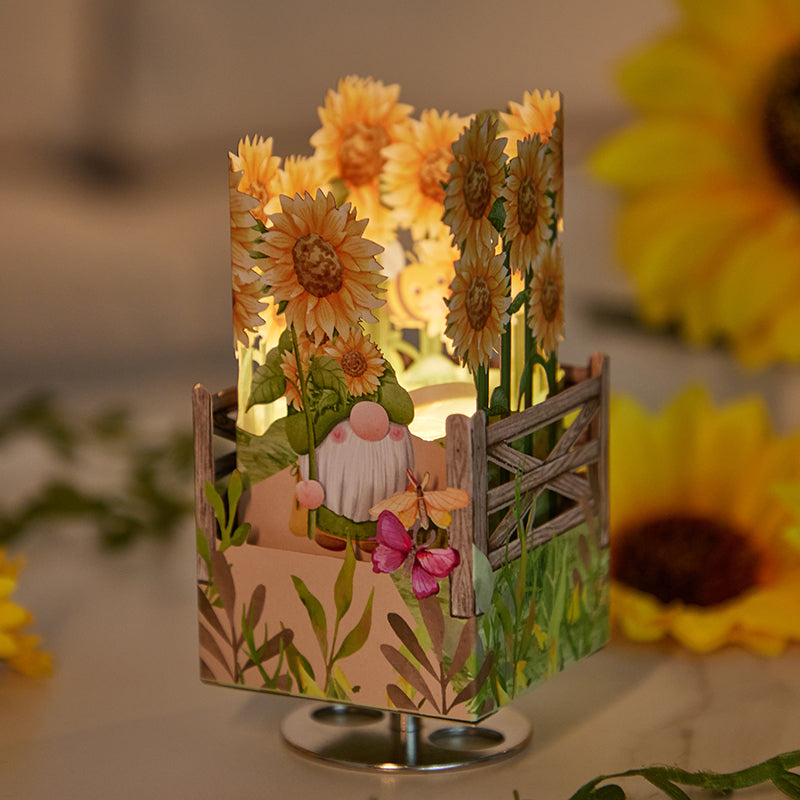 gnome-sunflower-3d-paper-music-box-