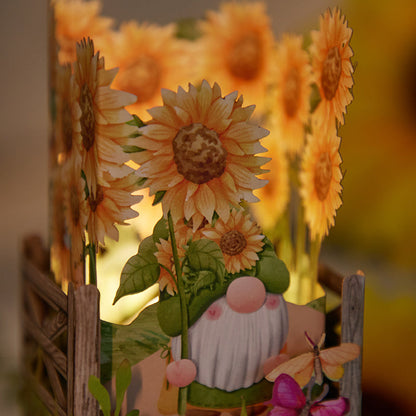 gnome-sunflower-3d-paper-music-box-