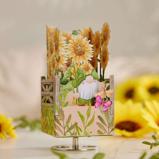 gnome-sunflower-3d-paper-music-box-